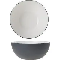 COSY&TRENDY ALU BOWL 16.5XH7CM WIT EMAIL GRAPHITE GR