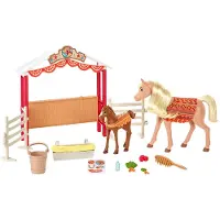 Spirit Stallfreunde speelset met 2 paarden, een weide en accessoires