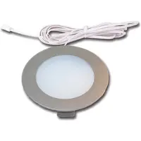 Hera Inbouwlamp FR 78-LED 3 per set warmwit, alu / grijs / zink, Woon-/ Eetkamer, Kunststof, Modern