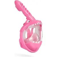 Atlantis Crocodile Snorkelmasker - Snorkel - Duikbril - Snorkelset - Full Face Masker - Kinderen - Roze