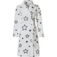 Rebelle Fleece dames badjas Morning gown - XXL - Wit