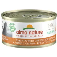 Almo Nature 24x HFC Natural Kattenvoer Nat Kip & Kaas 70 gr