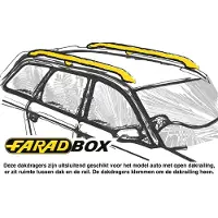 Farad Sime 2 160cm Dakdragers voor open dakrail, 100kg laadvermogen