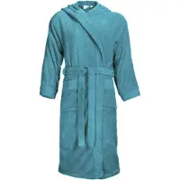 The One Towelling Badjas Turquoise Capuchon - XXL/3XL
