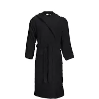 The One Towelling Badjas Zwart Capuchon - XXL/3XL