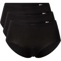 Schiesser Uncover by 3PACK Midi Slip Dames Onderbroek - zwart - Maat S