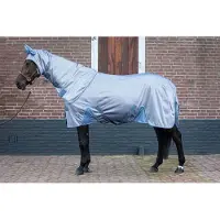 Harry's Horse Vliegendeken mesh Reflective met losse hals 215cm staalblauw