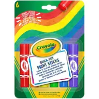 Crayola - 6 Verf Sticks - Sneldrogend - Zonder geknoei - Geen water nodig