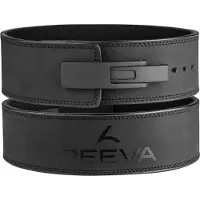 Reeva Halterriem - Leren Lifting Belt - Zwart - XS