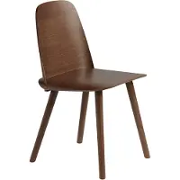 Muuto Nerd eetstoel Stained dark brown