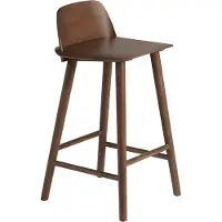Muuto Nerd barkruk 65 cm. Stained dark brown