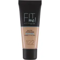 Maybelline New York - Fit Me Matte + Poreless Foundation - 122 Creamy Beige - Medium Dekkende Foundation met Matte Finish voor de Normale tot Vette Huid - 30 ml