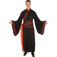 TecTake dressforfun - herenkostuum Aziaat XXL - verkleedkleding kostuum halloween verkleden feestkleding carnavalskleding carnaval feestkledij partykleding - 301044
