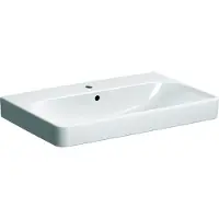 Geberit Smyle Square - Wastafel75x48 cm, met overloop, kraangat, wit 500.249.01.1