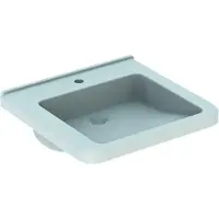 Geberit 300 Comfort Square rolstoelwastafel met kraangat zonder overloop 55x52.5x15.5cm inclusief KeraTect wit S8309705001G