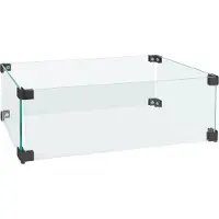 EasyFires Glasombouw | 50x30 cm | Zwart