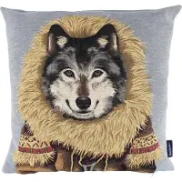 Mars & More gobelin kussen jas wolf 45x45cm