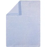 Interbaby babydeken Bubble 80 x 110 cm fleece lichtblauw