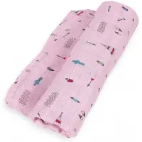 Interbaby wikkeldeken Tipi junior 120 x 120 cm katoen roze