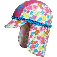 Playshoes UV zonnepetje Kinderen Bloemen Ruches - Roze - Maat 49cm