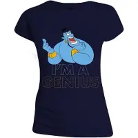 Disney ALADDIN - I'M A GENIUS WOMEN T-SHIRT - NAVY