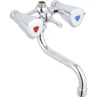 GROHE Douchekraan Costa Trend Mengkraan zonder Koppelingen met Badomstelling HOH 12 cm Chroom