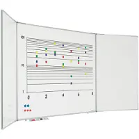 Smit Visual Meervlaksbord / inklapbaar whiteboard emaille - 90x120 cm - 5 zijdes