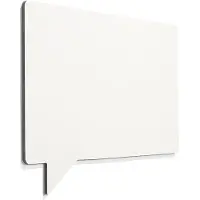 Smit Visual Design frameless whiteboard - Tekstballon - Wit - 58x88 cm