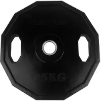 Tunturi Rubber 25kg Olympic Plate Zwart 25 kg