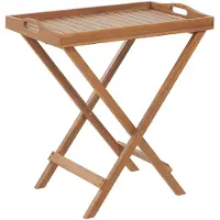 Beliani JAVA - Tuintafel - Lichte houtkleur - 68 x 45 cm - Acaciahout