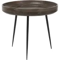 MATER Bowl Large tafel mango sirka grey, zwart onderstel