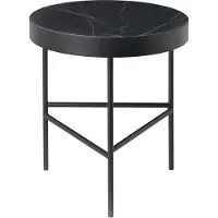Ferm Living Marble Table salontafel marmer zwart. medium, zwart onderstel