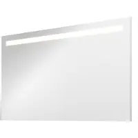 Proline Premium Spiegelkast Met LED Verlichting - Met 2 Houten Deur - Mat Wit - 120x74cm - Spiegels, Spiegelkasten - 8718835151782