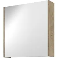 Proline Comfort Spiegelkast Met Houten Deur - Raw Oak - 60x60cm - Spiegels, Spiegelkasten - 8718835150969