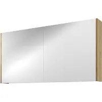 Proline Comfort Spiegelkast Met 2 Houten Deuren - Ideal Oak - 120x60cm - Spiegels, Spiegelkasten - 8718835151157