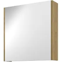 Proline Comfort Spiegelkast Met Houten Deur - Ideal Oak - 60x60cm - Spiegels, Spiegelkasten - 8718835150976