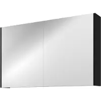 Proline Comfort Spiegelkast Met 2 Houten Deuren - Mat Zwart - 100x60cm - Spiegels, Spiegelkasten - 8718835151133