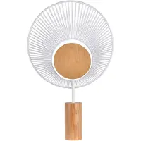 Forestier Tafellampe , Oyster, Wit, Woonkamer, Metaal, Designer