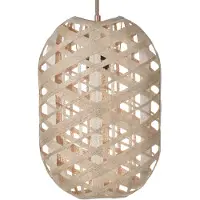 Forestier Hanglampe , Capsule S, dimbare, Beige, Woonkamer, Bamboe, Designer