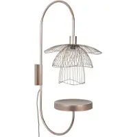 Forestier Papillon wandlamp XS With Shelf | Metallic taupe