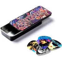 Dunlop Jim SANPT01M Carlos Santana Pick Tin Assorted Medium 6 Plectrums