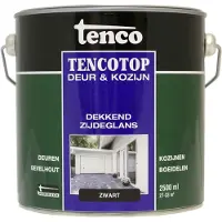 Tenco Deur- & Kozijnbeits Tencotop - Zwart - Zijdeglans - 2,5l