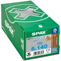 Spax 0257000601405 R 88193 m.Spitze/T-STAR TG Houtschroef 6 mm 140 mm T-STAR plus RVS A2 100 stuk(s)
