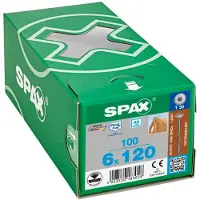 Spax 0257000601205 Houtschroef 6 mm 120 mm T-STAR plus RVS A2 100 stuk(s)