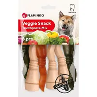 Flamingo Hondensnack Veggie Tandpasta Mix 10 cm 8 stuks