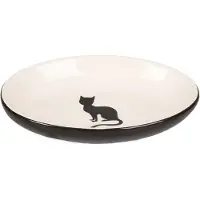 Flamingo - Kattenvoerbak Nala - Zwart/Wit - 180 ml - 15.5x15.5x2.5cm