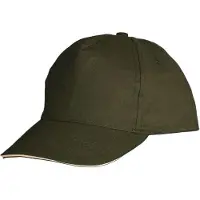 Sols Unisex Sunny 5 Panel Baseball Cap (Beige/Wit)
