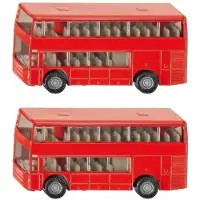 Siku Set Van 3x Stuks Dubbeldekker Bussen Speelgoed Modelauto 10 Cm