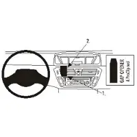 Brodit ProClip houder geschikt voor Citroën C4 Picasso / C4 Grand Picasso 2007-2013 Center mount