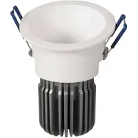 ATILED LED inbouwlamp Toodle rond asymmetrisch, wit, wit / opaal, Woon-/ Eetkamer, Aluminium, Modern